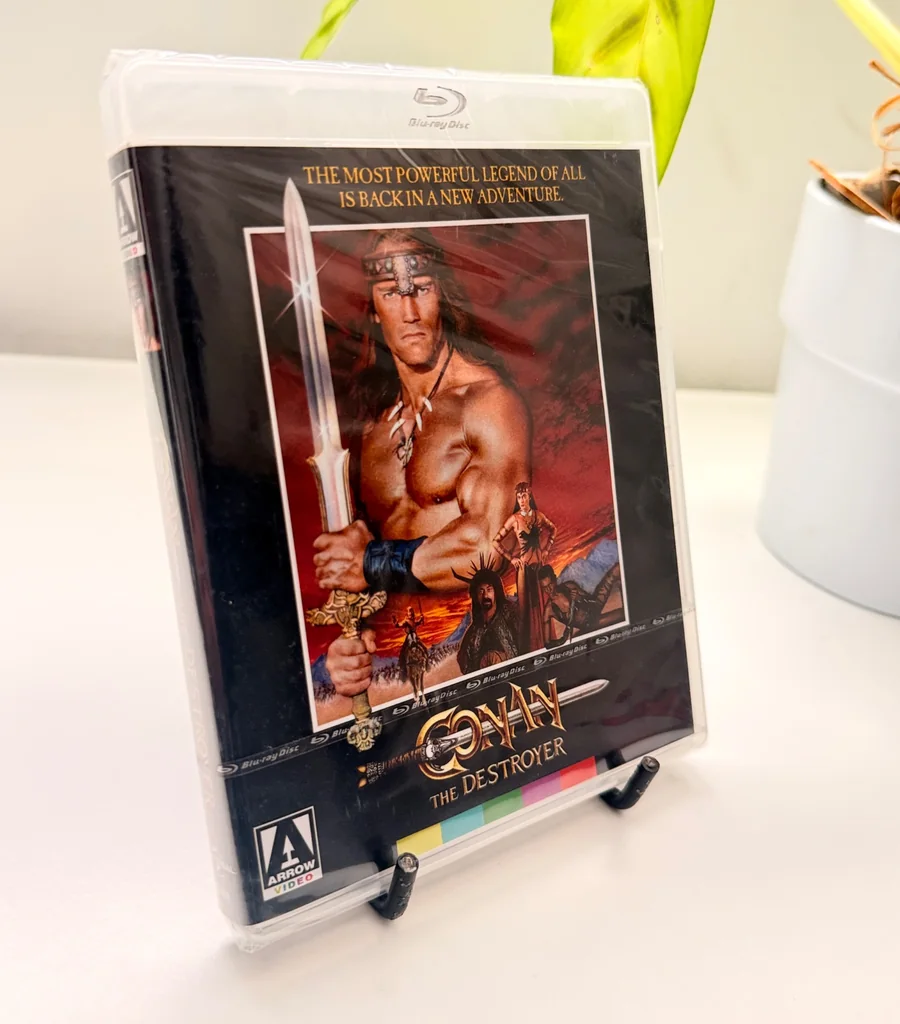 Sealed Conan the Destroyer Arrow Video Blu-ray package, front view